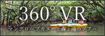 360°VR マングローブカヌーと森と滝のツアー