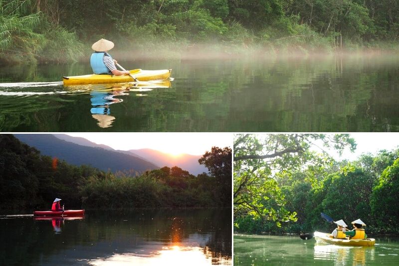 The Canoeing Tour in the Morning Calm and in the Evening Calm